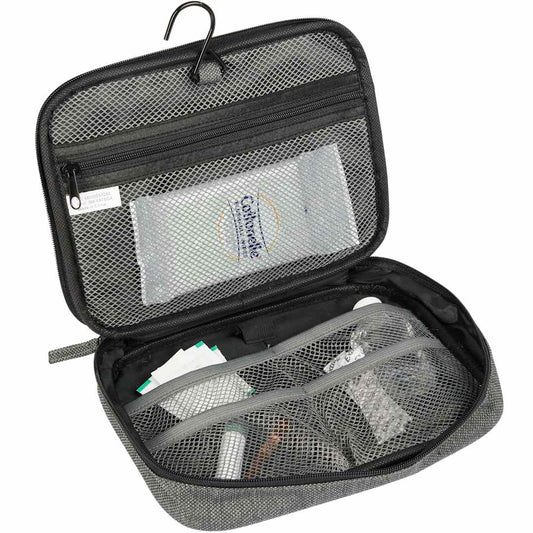 Front View of Gray Vila Recycled Travel Organizer