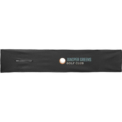 Front View of Black Neck Wrap Cooling Towel