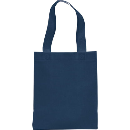 Front View of Black Challenger Mini Non-Woven Tote