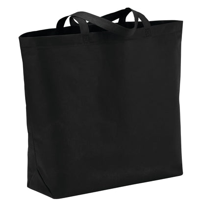 Front View of Black Challenger Jumbo Shopper Tote