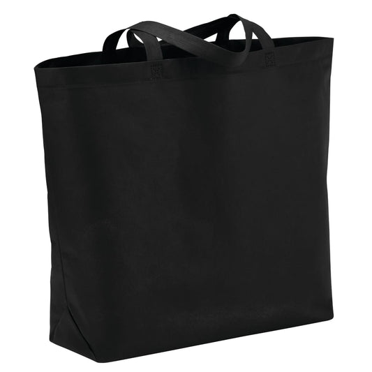 Front View of Black Challenger Jumbo Shopper Tote
