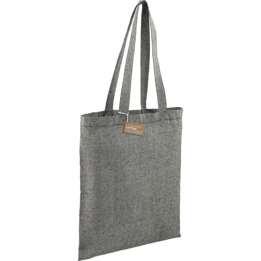 Black Recycled 5oz Cotton Twill Tote