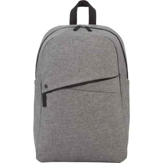 Front View of Gray Iconic Slim 15" Computer Backpack