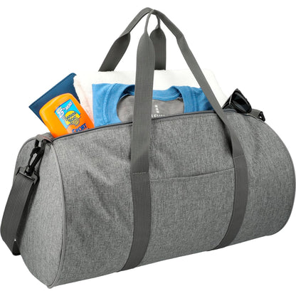 Front View of Gray Tahoe 18" Graphite Barrel Duffel