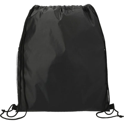 Front View of Black Grid Drawstring