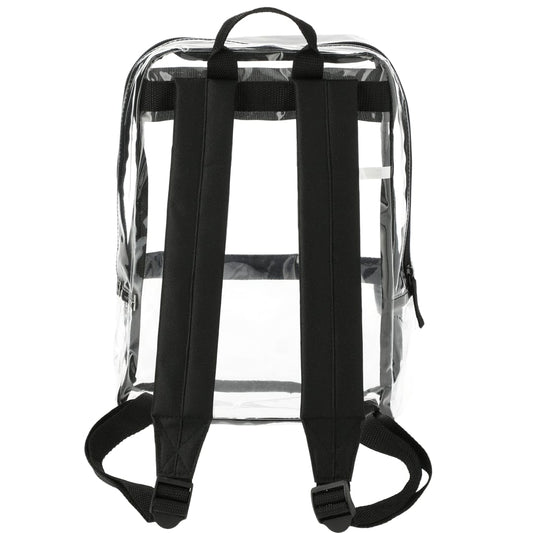 Front View of Black Rally Slim Backpack