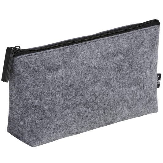 Gray THE GOODS™ Recycled Felt Zippered Pouch