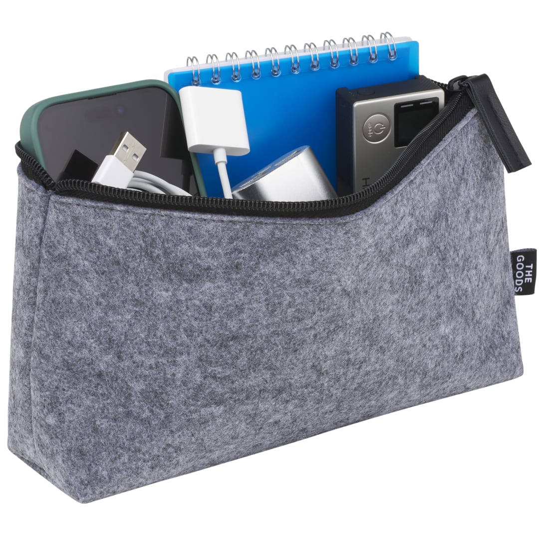 THE GOODS™ Recycled Felt Zippered Pouch