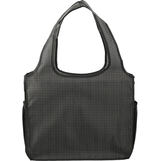 Black Grid Bungalow Tote