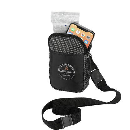 Grid Lanyard Phone Pouch