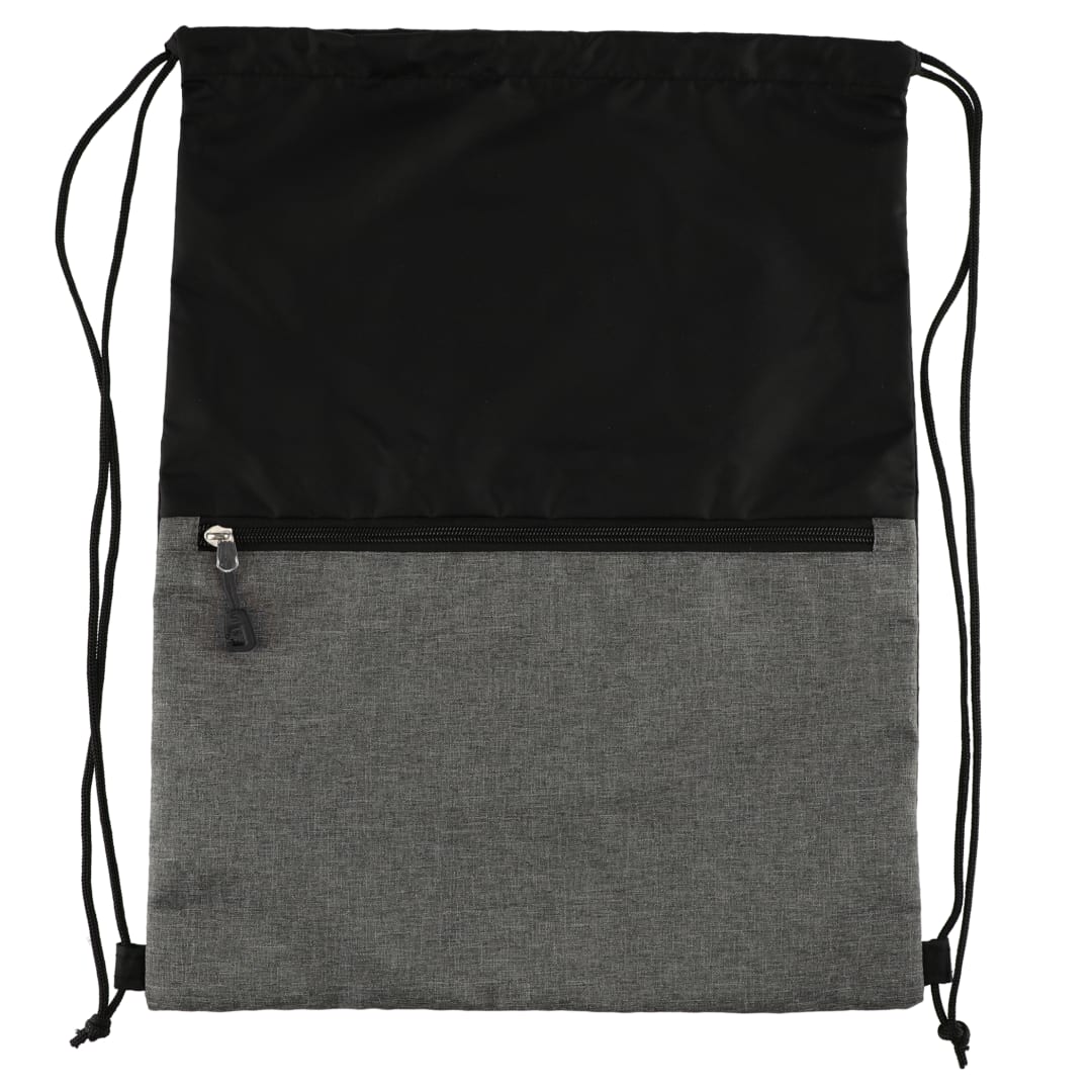 Front View of Gray Recycled Graphite Drawstring