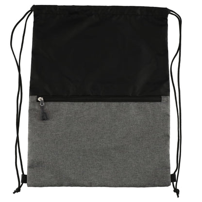 Front View of Gray Recycled Graphite Drawstring