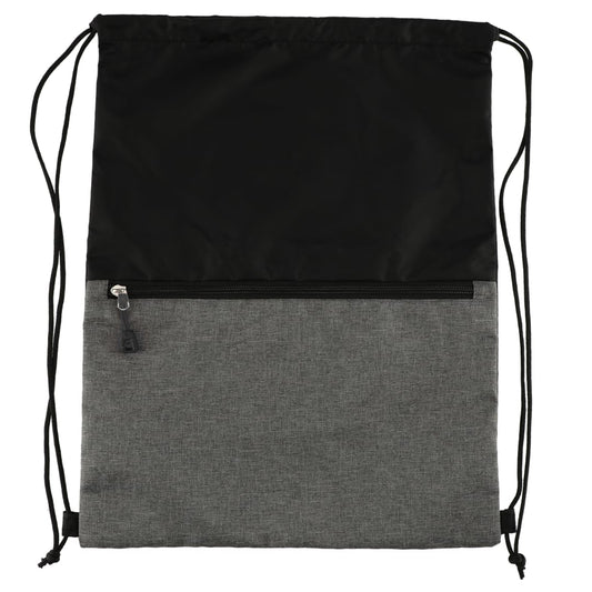 Front View of Gray Recycled Graphite Drawstring