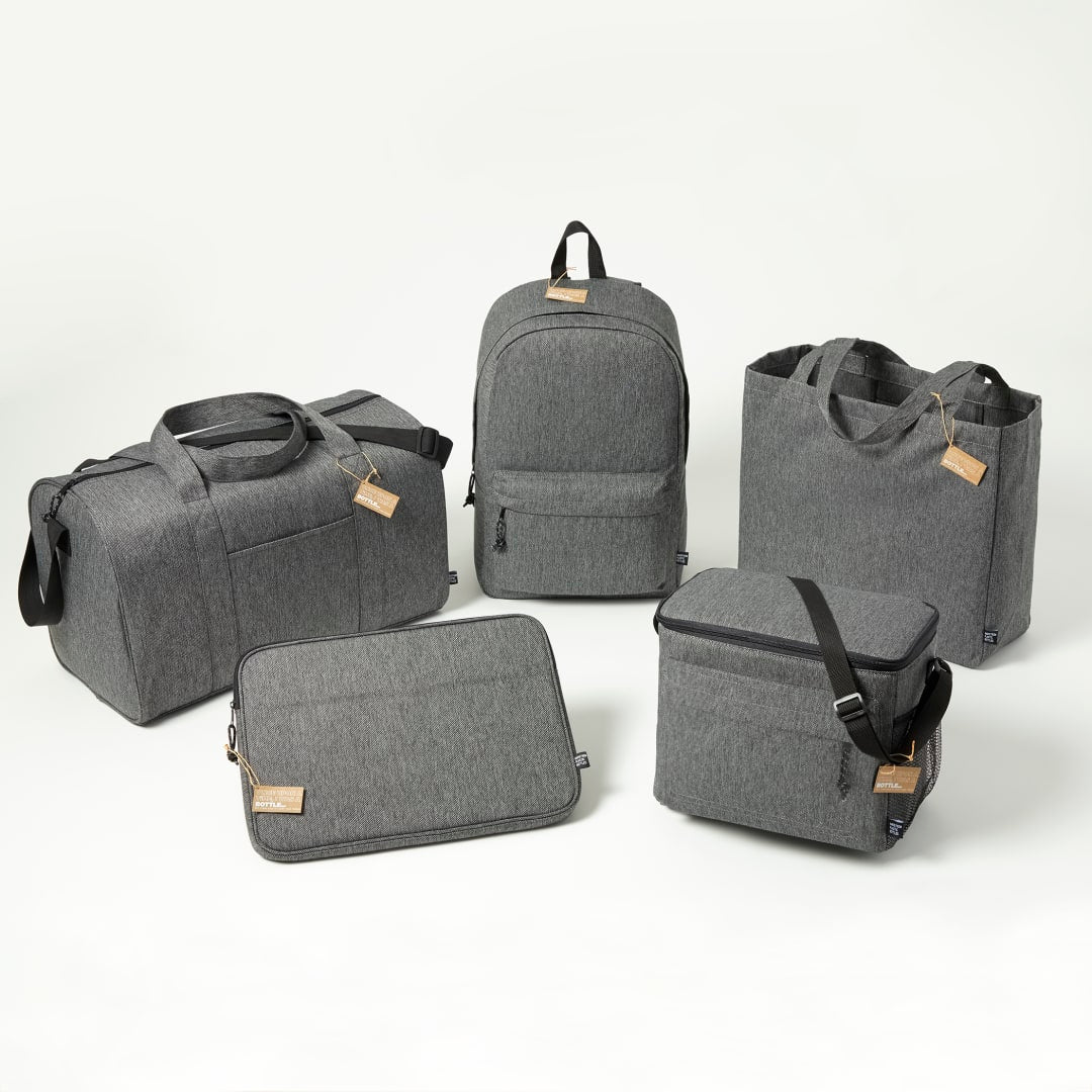 Front View of Gray Vila Recycled Executive Duffel