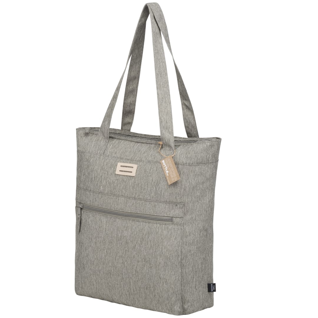 Front View of Gray THE GOODS™ Recycled Work Anywhere Tote