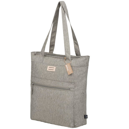 Front View of Gray THE GOODS™ Recycled Work Anywhere Tote