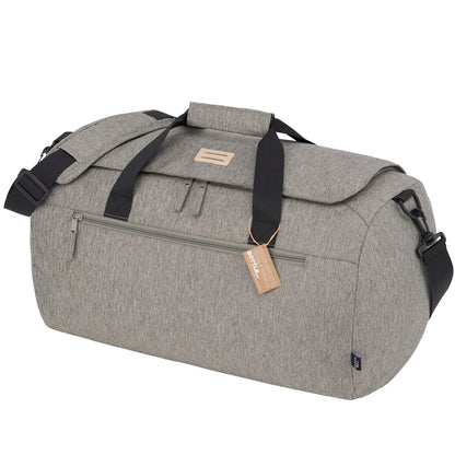 Front View of Gray THE GOODS™ Recycled Roll Duffel