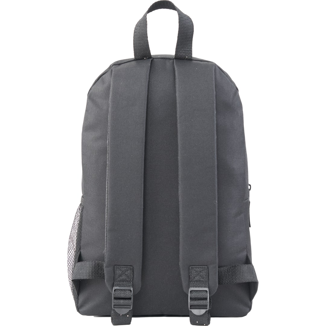 Front View of Black Brix Recycled Backpack