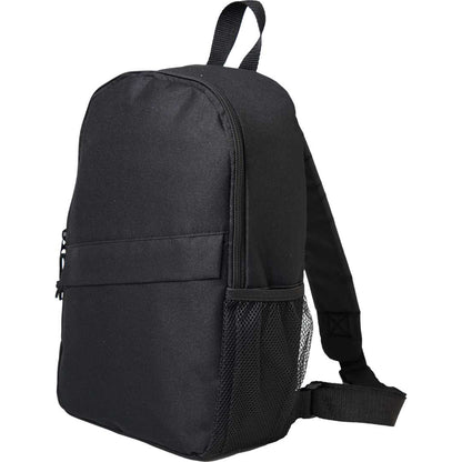 Front View of Black Barton Recycled Sling Backpack