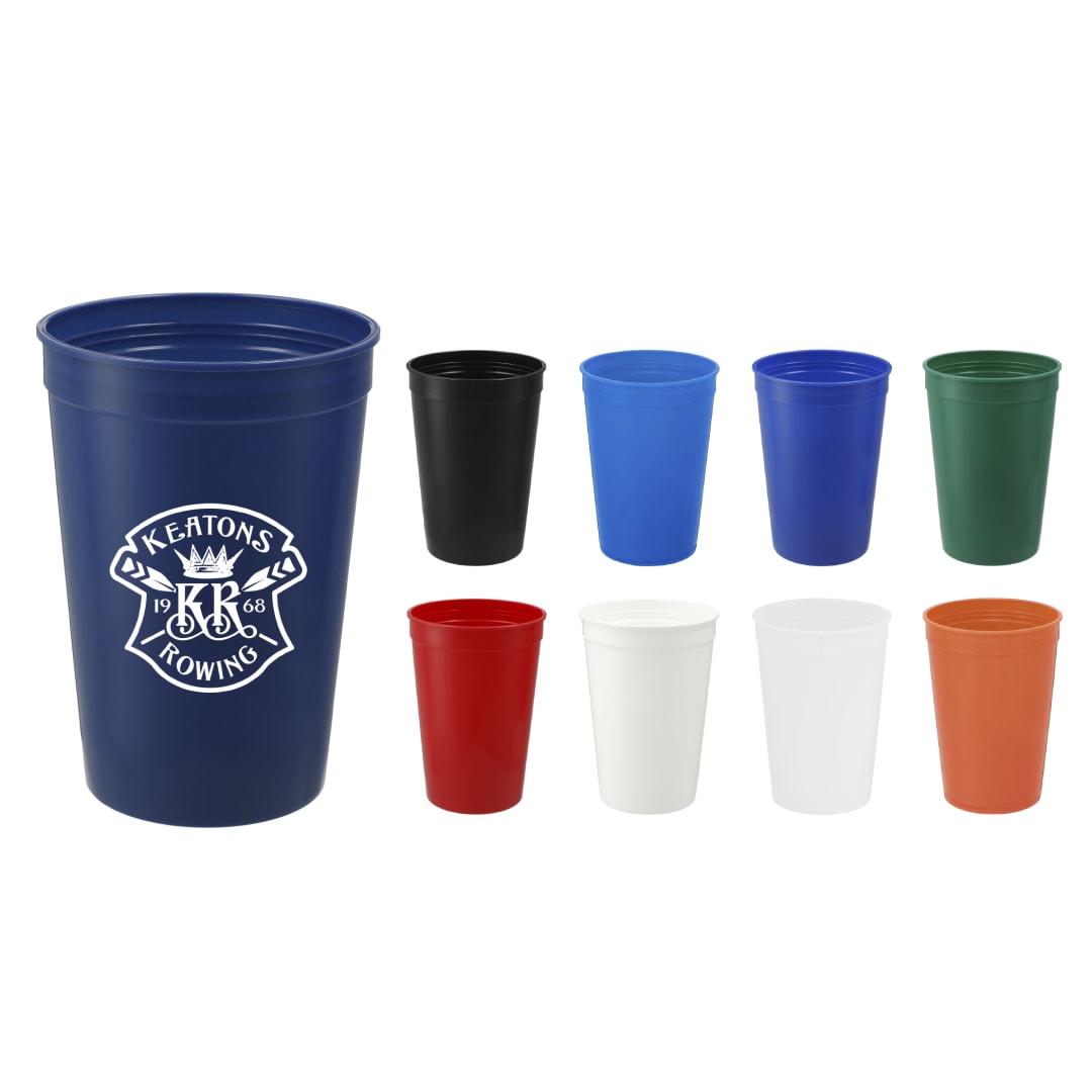 Black Solid 16oz Stadium Cup