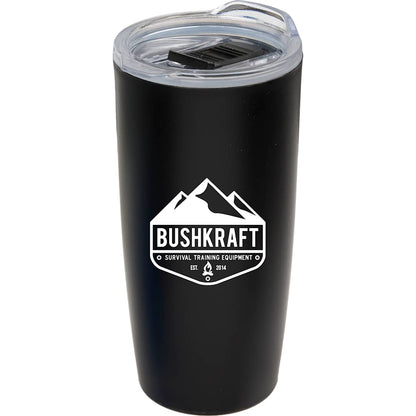 Front View of Black Coastal Double Wall Tumbler 22 oz
