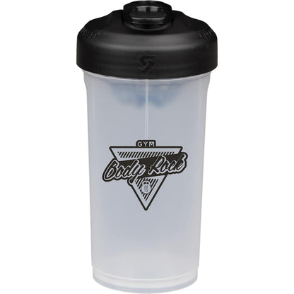 Front View of Black Sports Shaker 24 oz