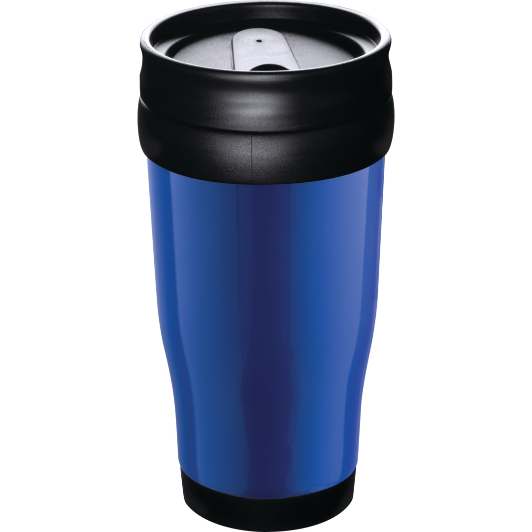 Front View of Blue Columbia 16oz Insulated Tumbler