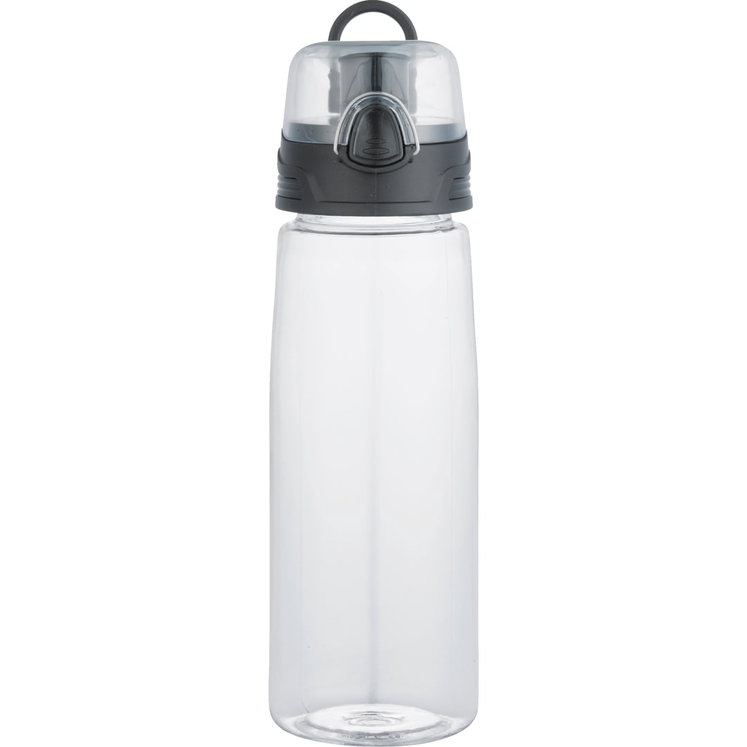 Front View of Clear Capri 25oz Tritan Sports Bottle