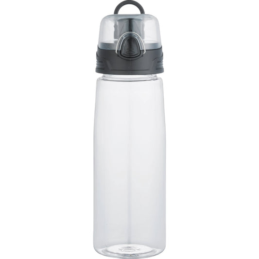 Front View of Clear Capri 25oz Tritan Sports Bottle