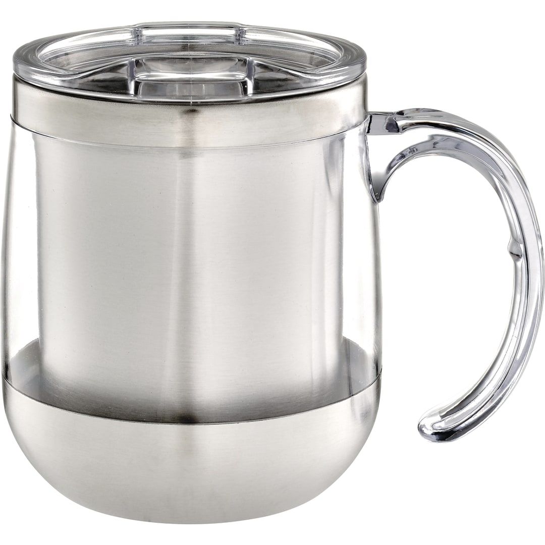 Front View of Clear Brew 14oz Desk Mug