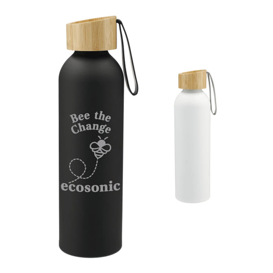 Black FSC®100% Bamboo lid Ryze 22oz Aluminum Bottle