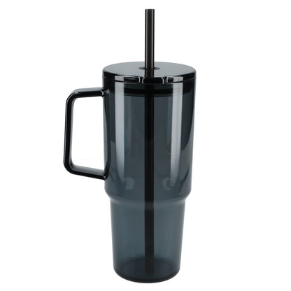 Front View of Black Lucien Recycled Acrylic Travel Mug 40oz