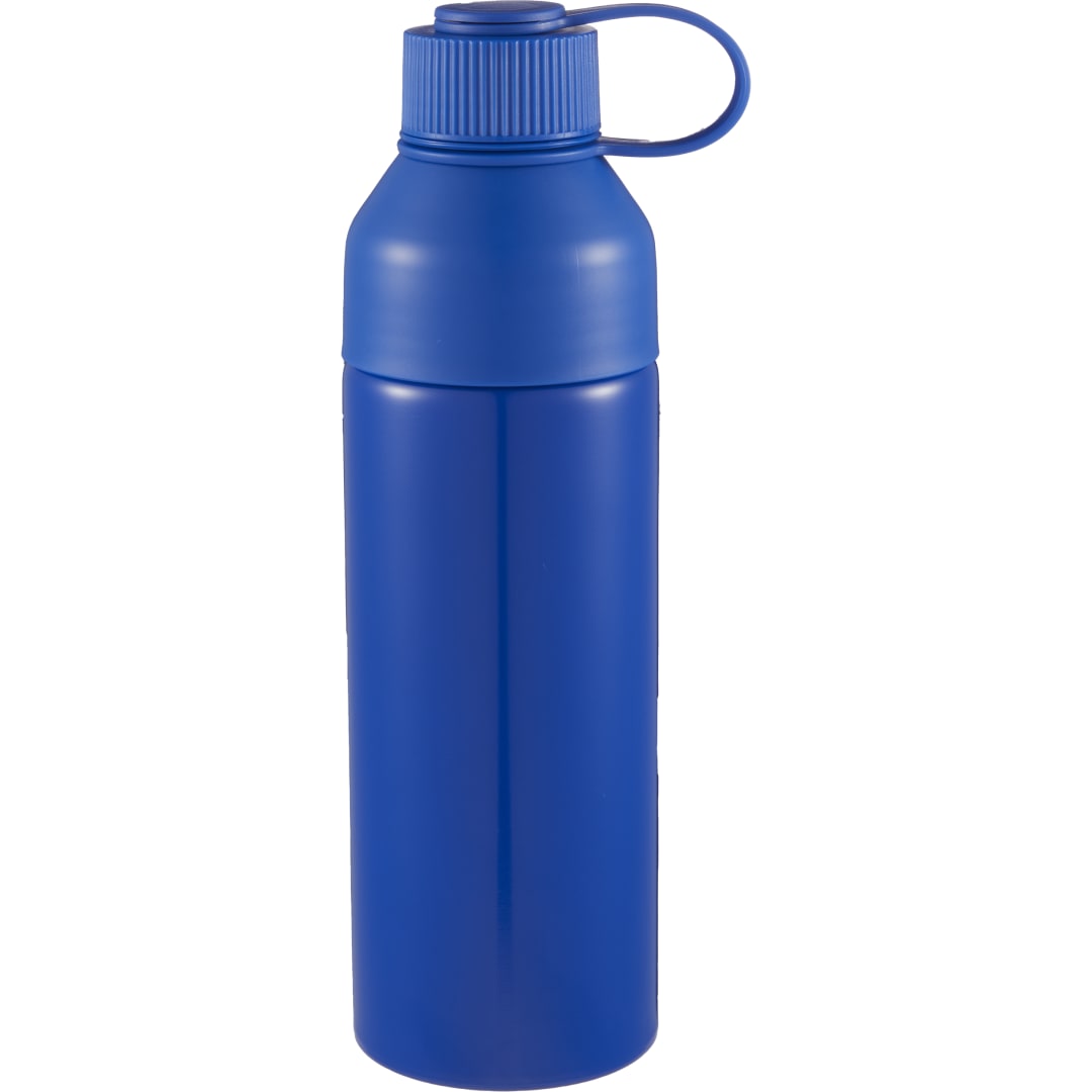 Front View of Black DUO 26oz Recycled Aluminum Bottle