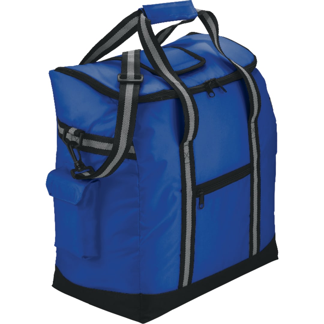 Front View of Blue Beach Side Deluxe 36-Can Event Cooler