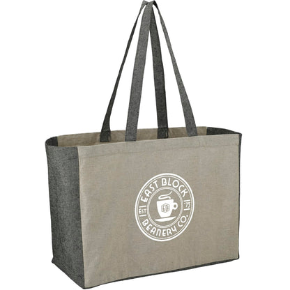 Recycled Cotton Contrast Side Shopper Tote