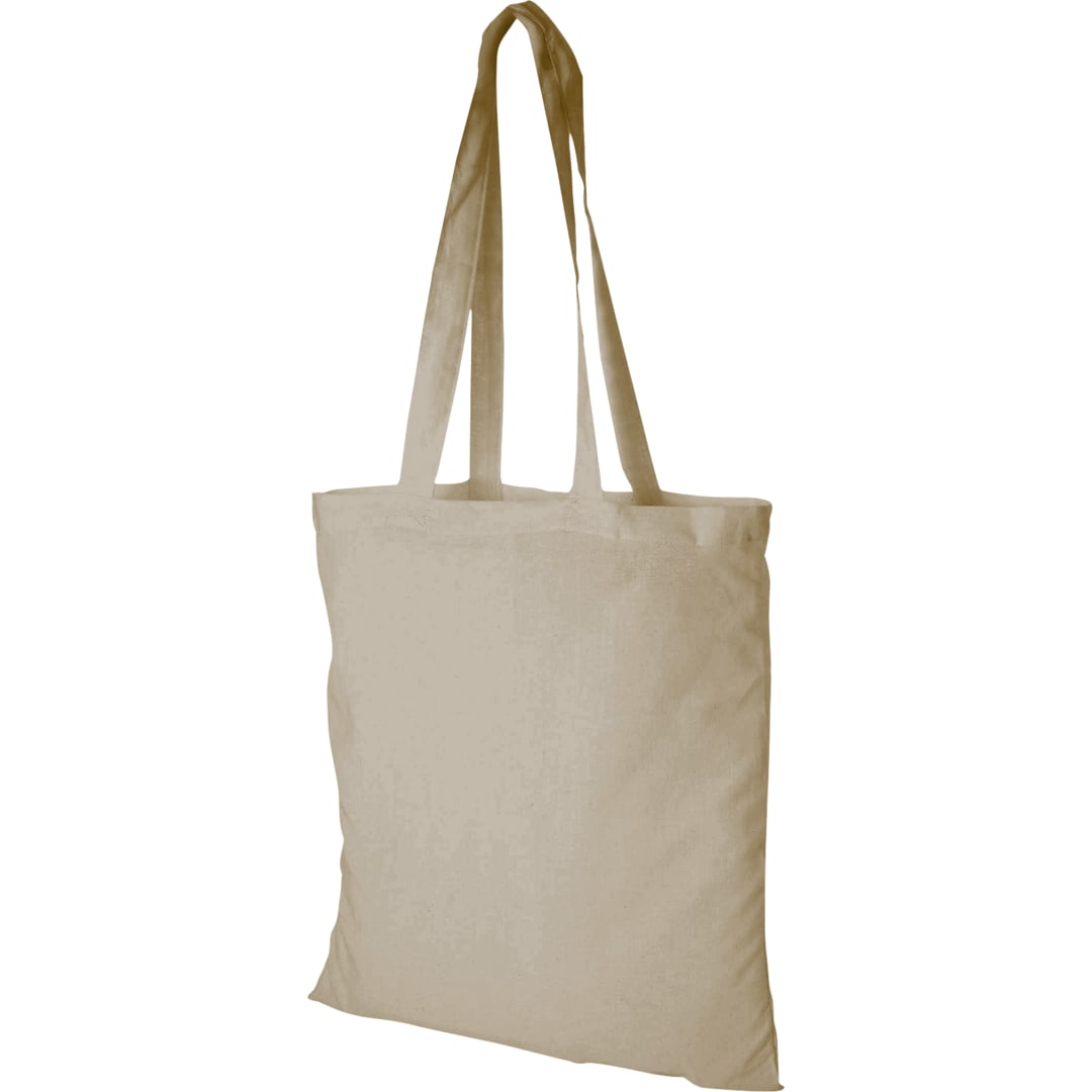 Front View of Black Carolina 4oz Cotton Canvas Tote