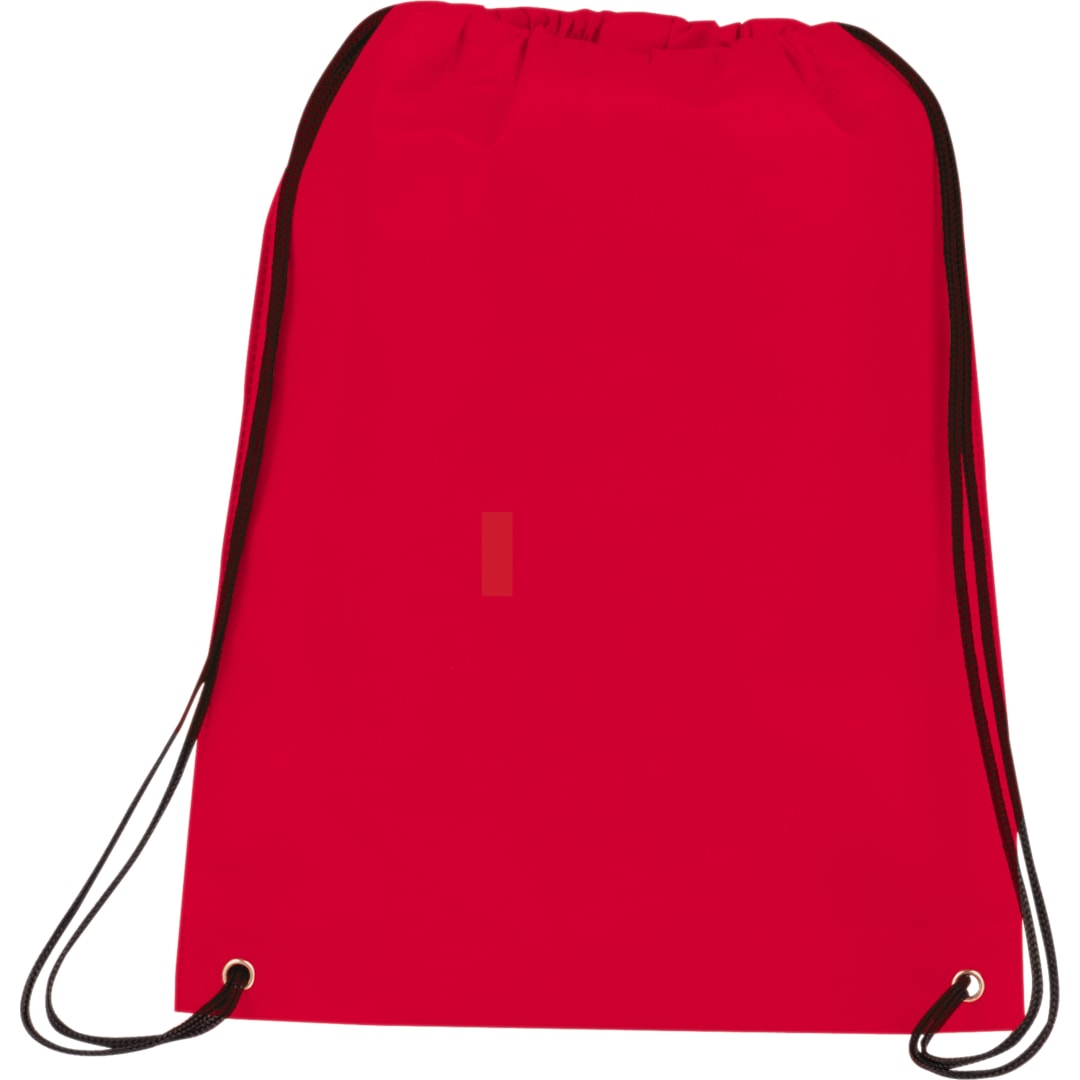 Front View of Red Heat Seal Drawstring Bag