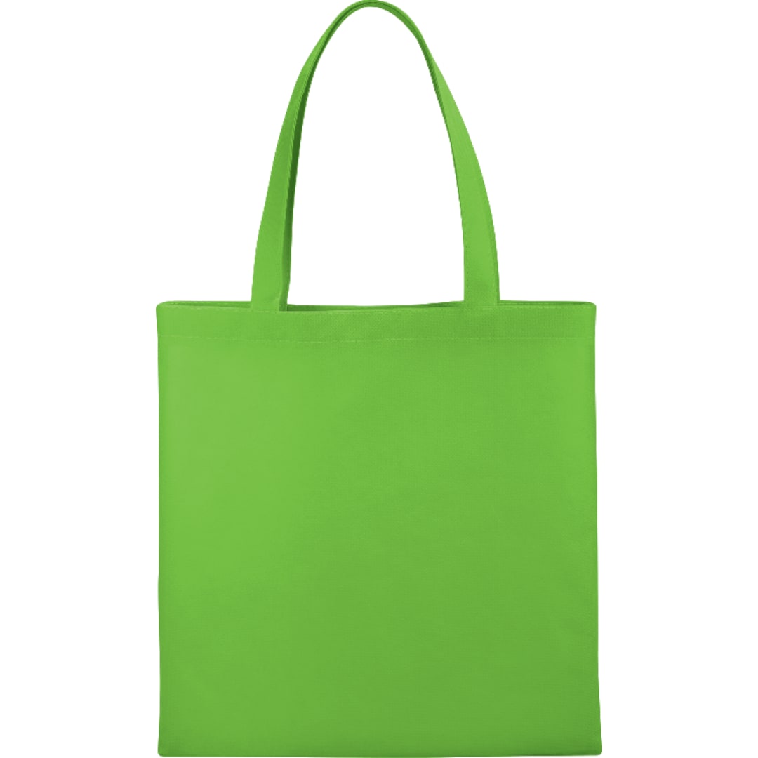 Front View of Black Small Zeus Non-Woven Convention Tote