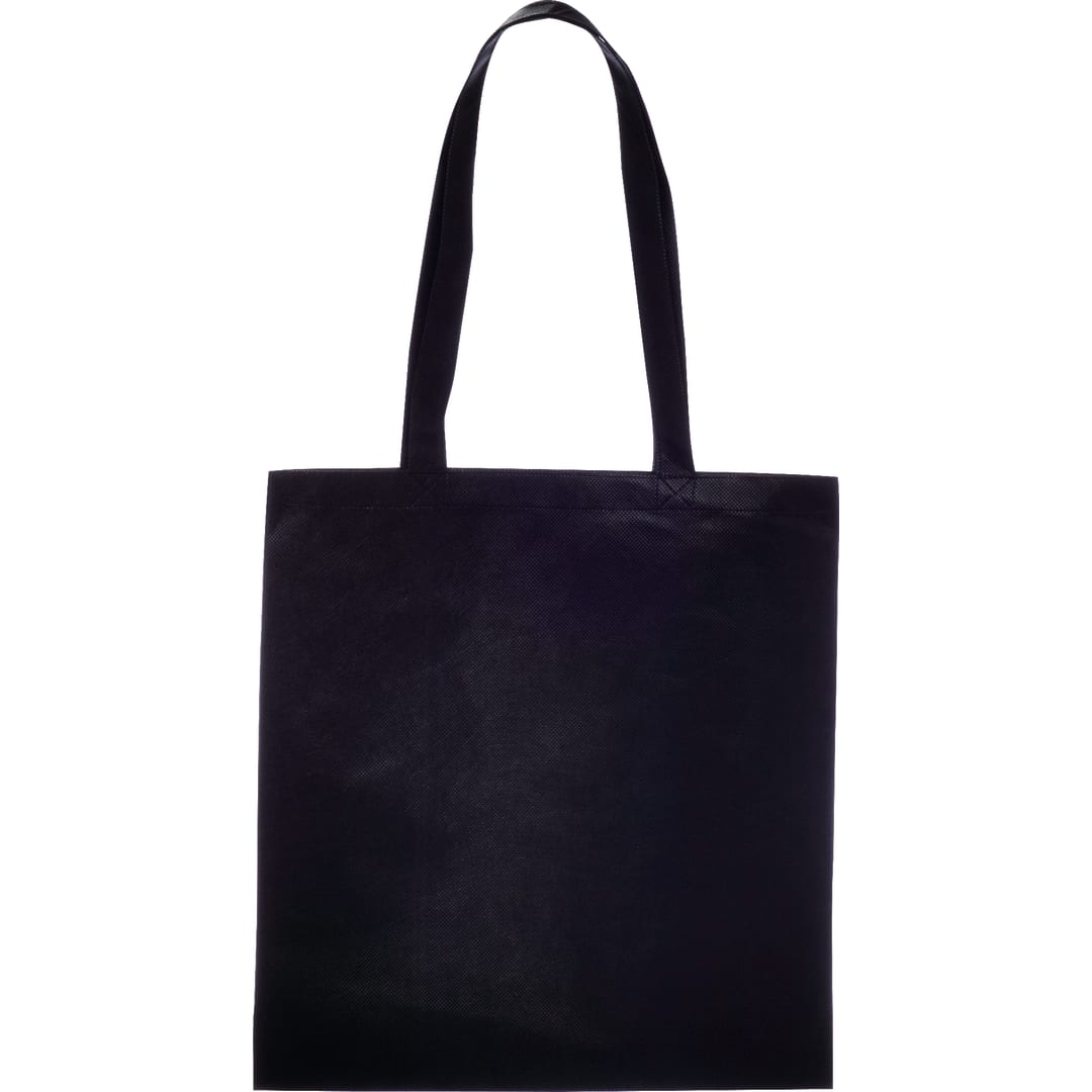 Front View of Black Zeus Non-Woven Convention Tote