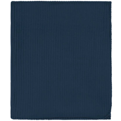 Black Ribbed Fleece Blanket