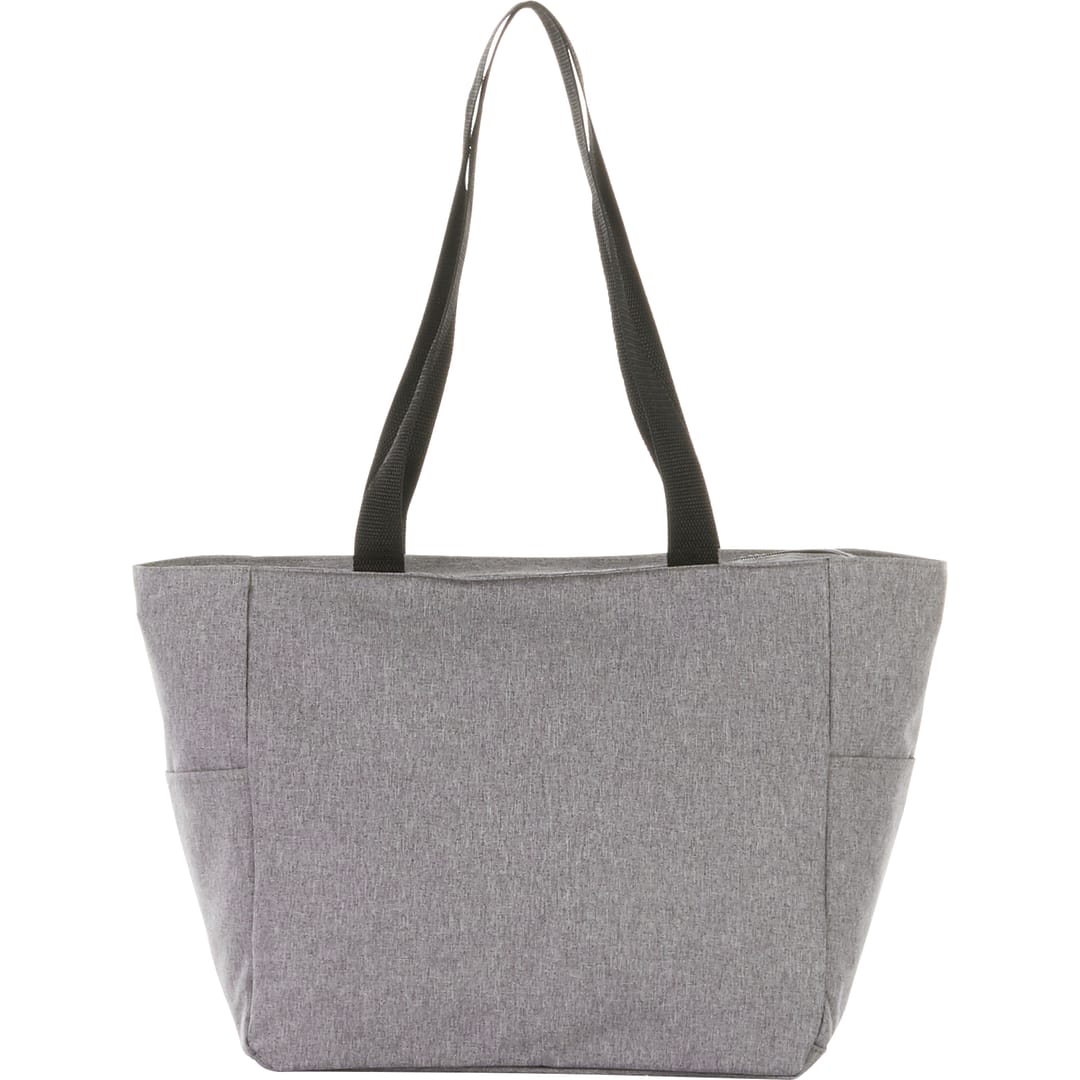 Front View of Black Essential Zip Convention Tote