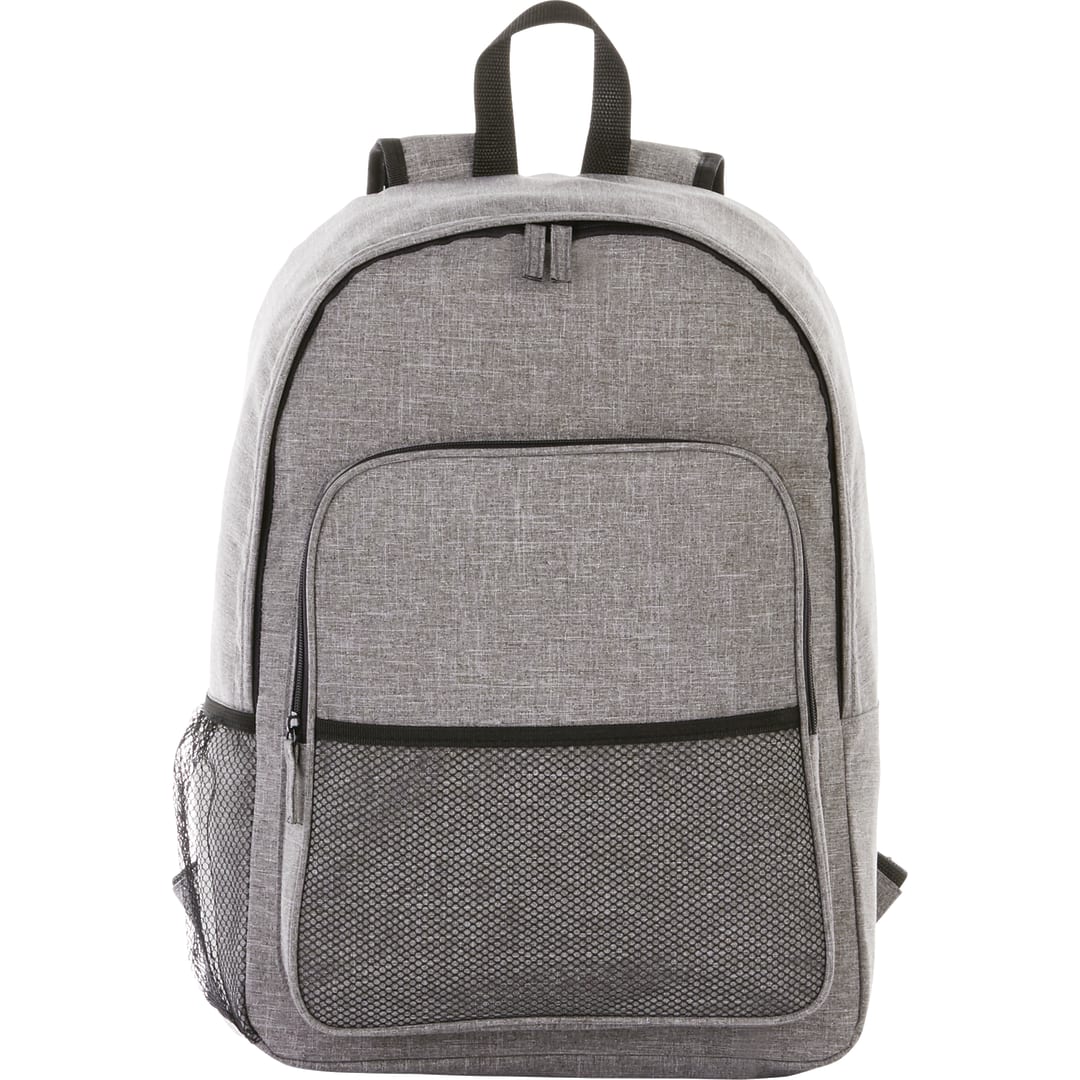 Front View of Gray Brandt 15" Computer Backpack