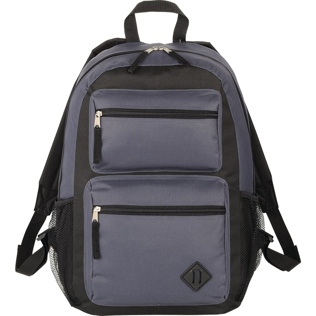 Gray Double Pocket Backpack