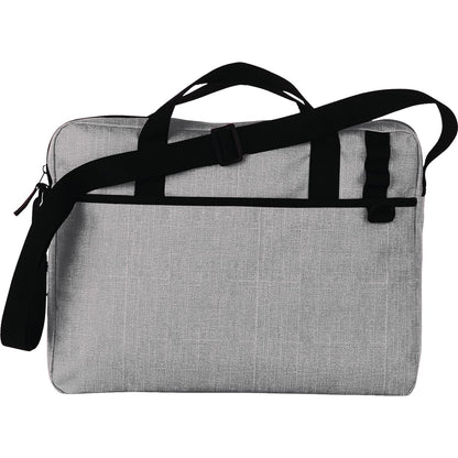 Front View of Gray Heather Briefcase