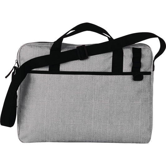 Front View of Gray Heather Briefcase