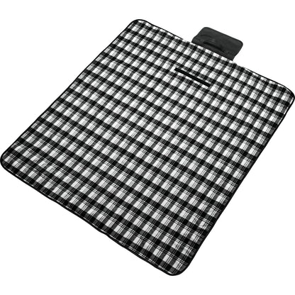 Front View of Black Fold up Picnic Blanket