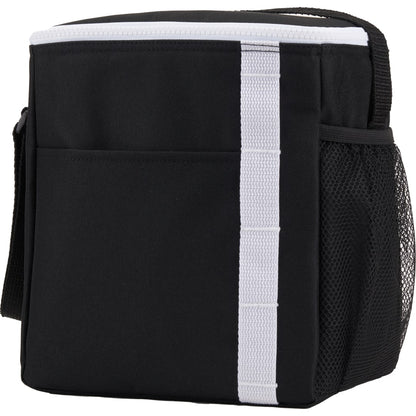 Front View of Black Accent Recycled 12 Can Lunch Cooler