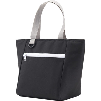 Front View of Black Focus RPET 6 Can Lunch Cooler