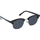Front View of Black Palmer Recycled Club Master Sunglassess