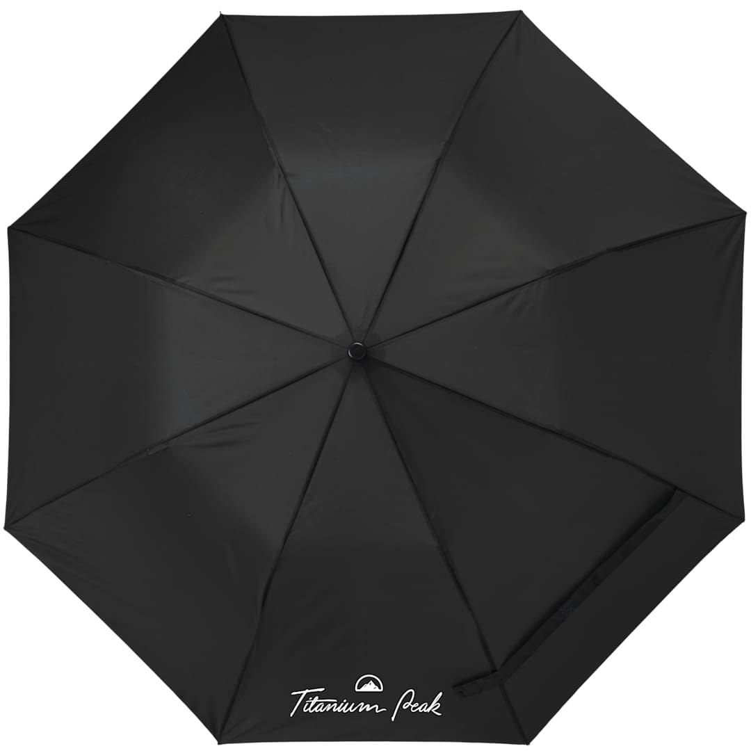 Front View of Black 40" Folding Umbrella